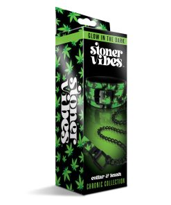 Stoner Vibes Chronic Collection Glow In The Dark Collar And Leash
