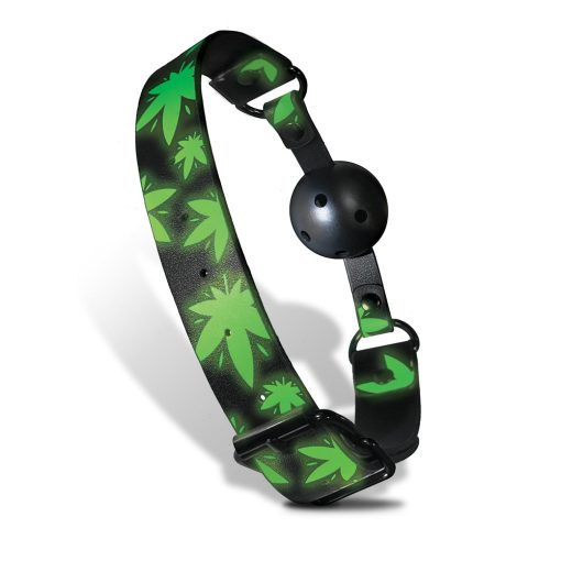 Stoner Vibes Chronic Collection Glow In The Dark Breathable Ball Gag - Image 2