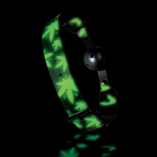 Stoner Vibes Chronic Collection Glow In The Dark Breathable Ball Gag - Image 3