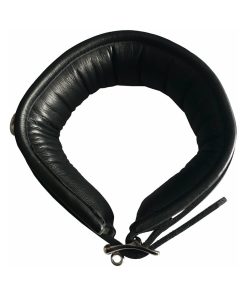 Rouge Leather Padded Collar Black/Black