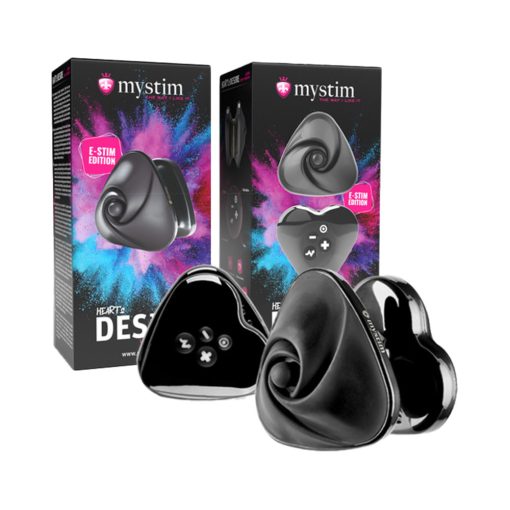 Mystim Heart'S Desire Estim Lay On Vibrator Black