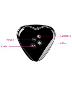 Mystim Heart'S Desire Estim Lay On Vibrator Black