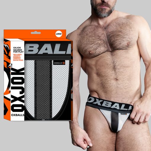 Oxballs Oxjok Airmesh Swagger Slider-Strap Jock Ice White 2Xl