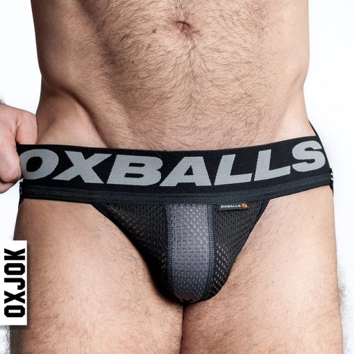 Oxballs Oxjok Airmesh Swagger Slider-Strap Jock Tar Black M - Image 2