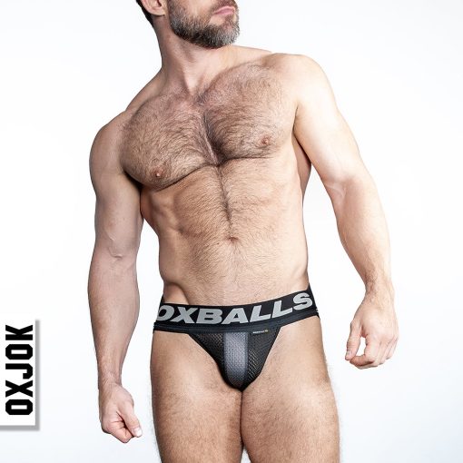 Oxballs Oxjok Airmesh Swagger Slider-Strap Jock Tar Black M - Image 3