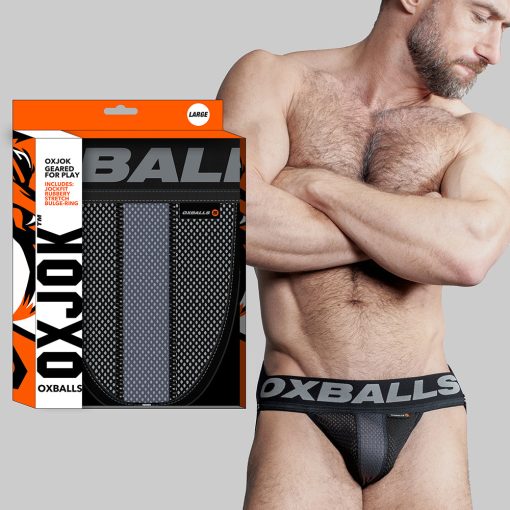 Oxballs Oxjok Airmesh Swagger Slider-Strap Jock Tar Black 2Xl