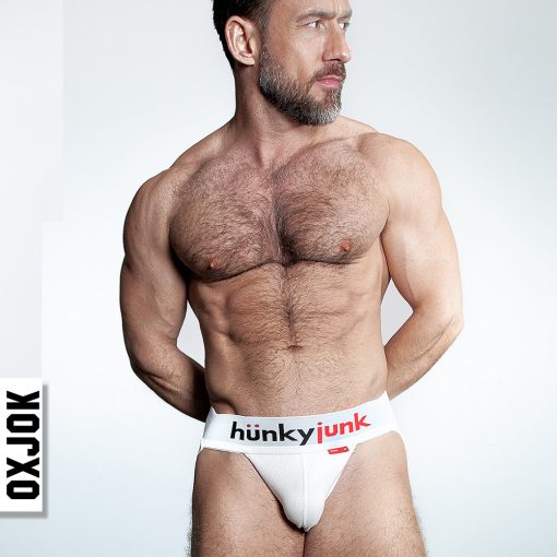 Oxballs Oxjok Hunker Comfy-Pouch Slider-Strap Jock White Snow M - Image 4