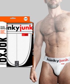 Oxballs Oxjok Hunker Comfy-Pouch Slider-Strap Jock White Snow 2Xl
