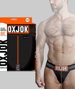 Oxballs Oxjok Slingjock Upthrust Slider-Strap Jock Black Iron M
