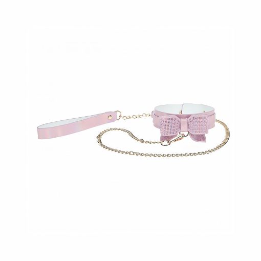 Ouch! International Paris Collection Collar With Leash Pink - Image 2