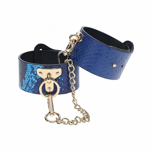 Ouch! International Florence Collection Leg Cuffs Blue - Image 2