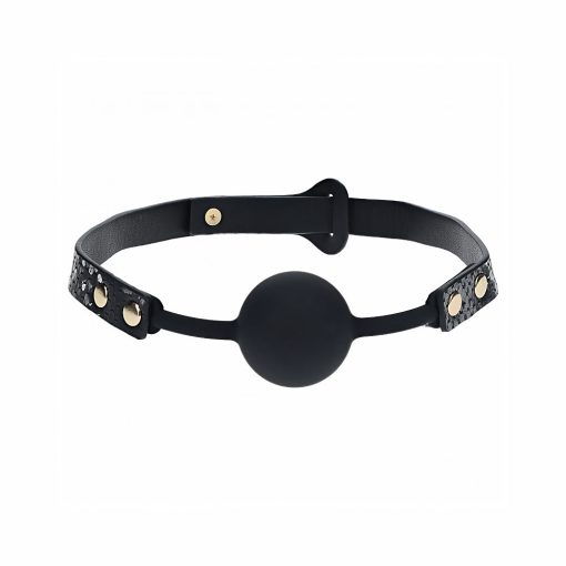 Ouch! International Florence Collection Silicone Ball Gag Black - Image 2