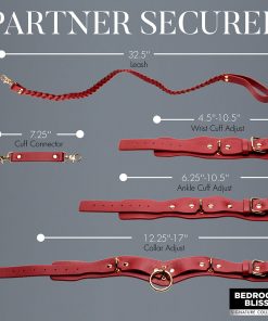 Bedroom Bliss Lover'S Restraints Set Red