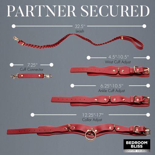 Bedroom Bliss Lover'S Restraints Set Red - Image 11