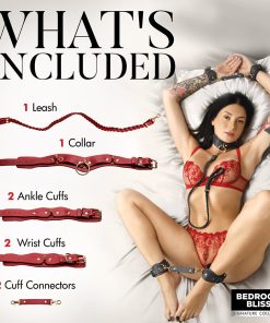 Bedroom Bliss Lover'S Restraints Set Red