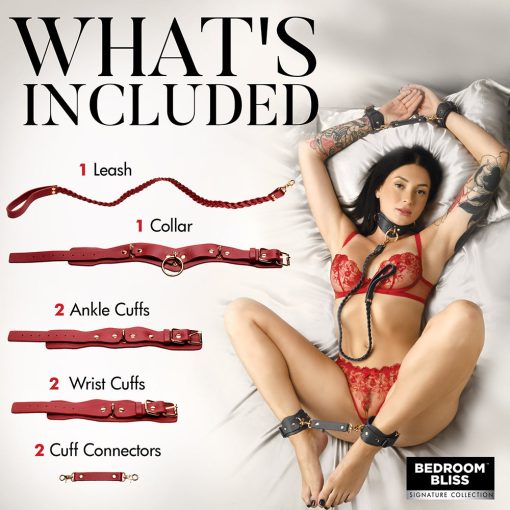 Bedroom Bliss Lover'S Restraints Set Red - Image 14