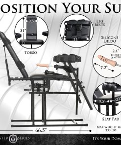 Master Series Leg Spreader Obedience Chair With Sex Machine
