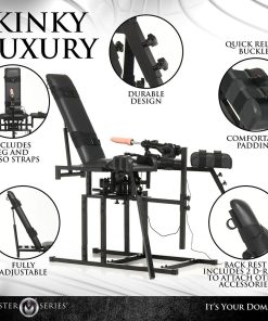 Master Series Leg Spreader Obedience Chair With Sex Machine