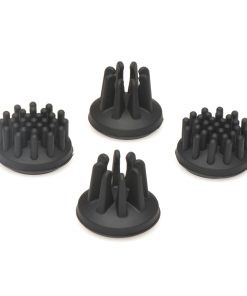 Size Matters 10X Rotating Silicone Nipple Suckers With 4 Attachments Black