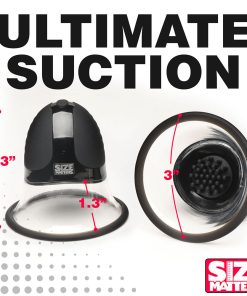 Size Matters 10X Rotating Silicone Nipple Suckers With 4 Attachments Black