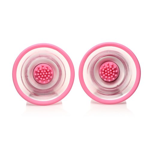 Size Matters 10X Rotating Silicone Nipple Suckers With 4 Attachments Pink - Image 4