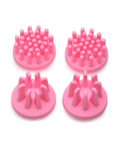 Size Matters 10X Rotating Silicone Nipple Suckers With 4 Attachments Pink