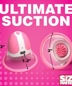 Size Matters 10X Rotating Silicone Nipple Suckers With 4 Attachments Pink