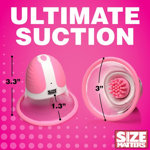 Size Matters 10X Rotating Silicone Nipple Suckers With 4 Attachments Pink - Image 12