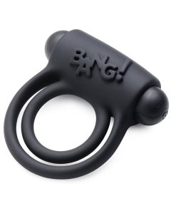 Bang! Silicone Cock Ring & Bullet With Remote Control Black