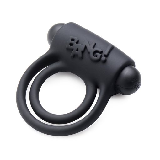 Bang! Silicone Cock Ring & Bullet With Remote Control Black - Image 4