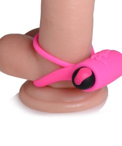 Bang! Silicone Cock Ring & Bullet With Remote Control Pink