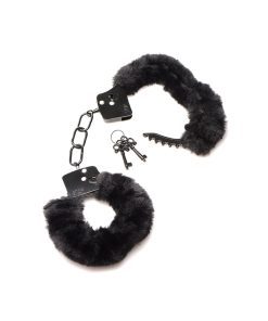 Master Series Cuffed In Fur Furry Handcuffs Black