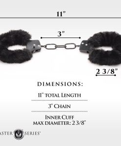 Master Series Cuffed In Fur Furry Handcuffs Black