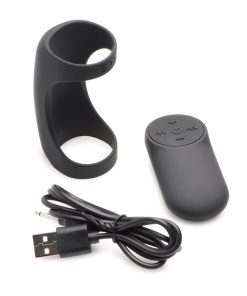 Trinity Men 28X G-Shaft Silicone Cock Ring With Remote