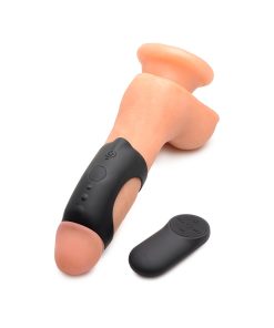 Trinity Men 28X G-Shaft Silicone Cock Ring With Remote