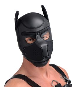 Master Series Spike Neoprene Puppy Hood Black