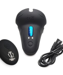 Trinity Men 10X Silicone Cock & Ball Ring With Taint Stim And Remote Control