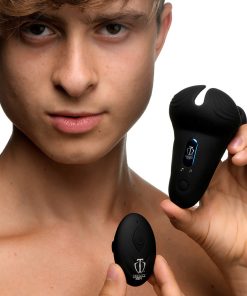 Trinity Men 10X Silicone Cock & Ball Ring With Taint Stim And Remote Control