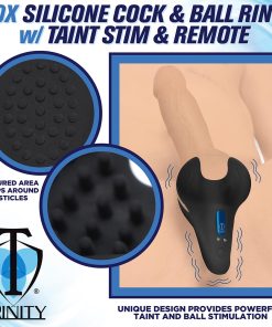 Trinity Men 10X Silicone Cock & Ball Ring With Taint Stim And Remote Control