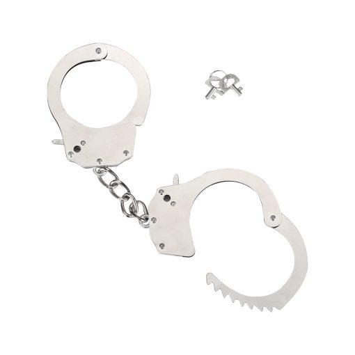 Me You Us Heavy Metal Handcuffs Silver - Image 2