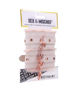 Sportsheets Sex & Mischief Peaches 'N Creame Fur Handcuffs
