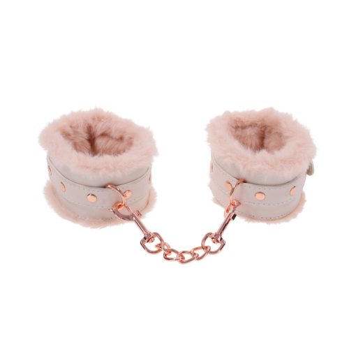 Sportsheets Sex & Mischief Peaches 'N Creame Fur Handcuffs - Image 2
