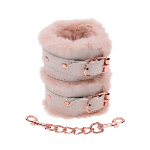 Sportsheets Sex & Mischief Peaches 'N Creame Fur Handcuffs - Image 3