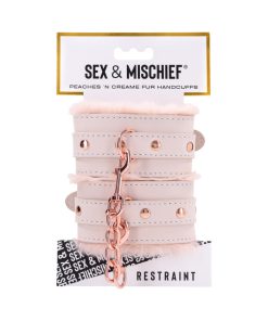 Sportsheets Sex & Mischief Peaches 'N Creame Fur Handcuffs