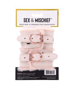 Sportsheets Sex & Mischief Peaches 'N Creame Fur Handcuffs