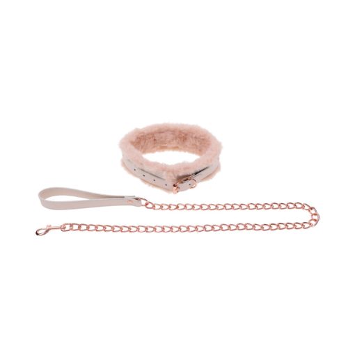 Sportsheets Sex & Mischief Peaches 'N Creame Fur Collar & Leash - Image 3