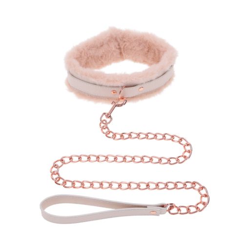 Sportsheets Sex & Mischief Peaches 'N Creame Fur Collar & Leash - Image 5