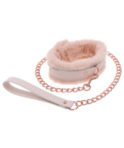 Sportsheets Sex & Mischief Peaches 'N Creame Fur Collar & Leash