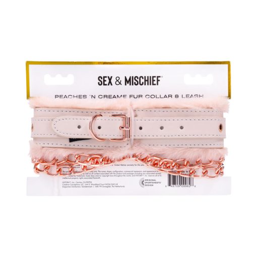 Sportsheets Sex & Mischief Peaches 'N Creame Fur Collar & Leash - Image 9