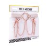 Sportsheets Sex & Mischief Peaches 'N Creame Collar With Nipple Clamps